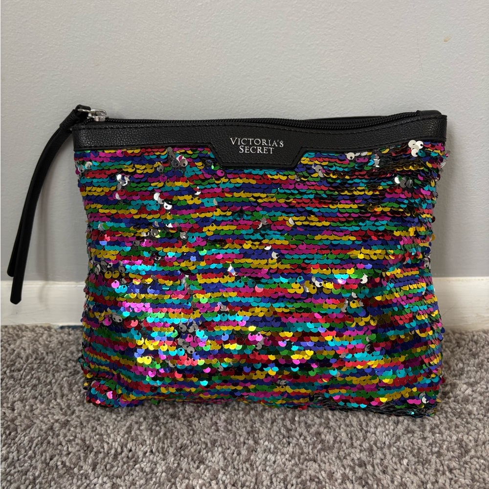 VS Limited Edition Rainbow "Flip" Sequin Party Clutch